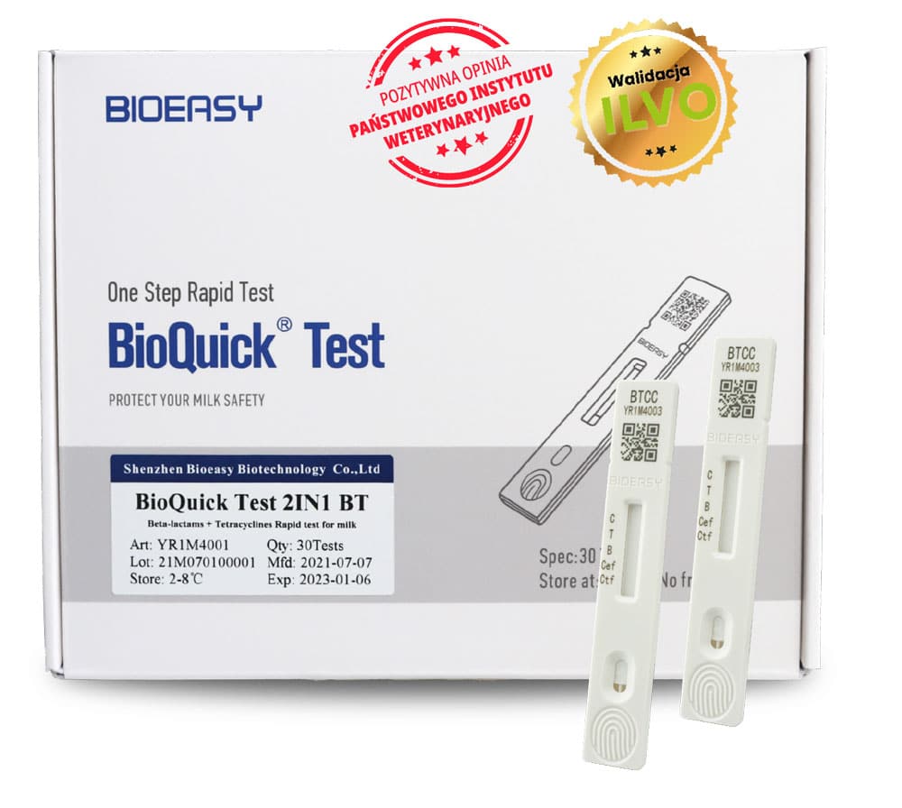 Testy Bioeasy do oznaczania antybiotyków w mleku