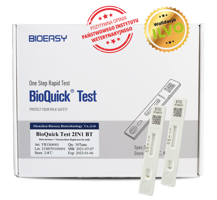 Testy Bioeasy do oznaczania antybiotyków w mleku